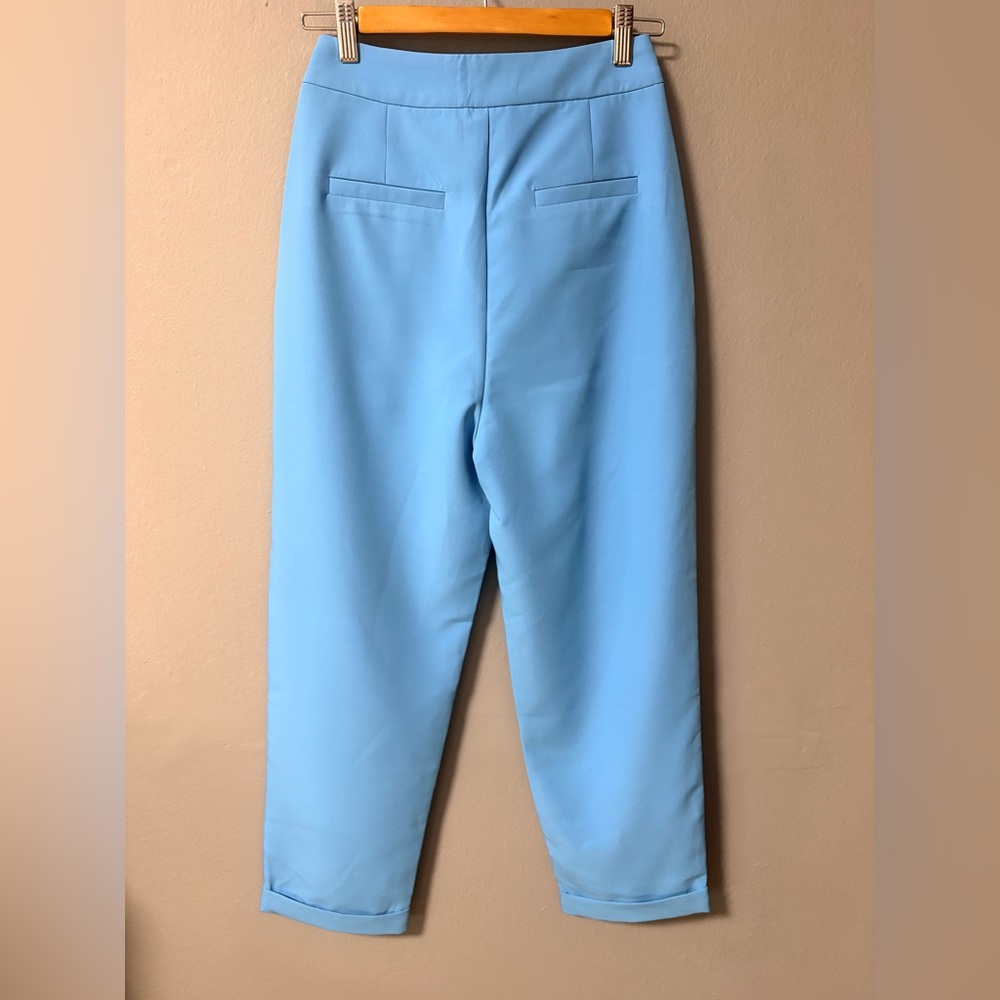 NWT Atoir High Waisted Tapered Natasha Trousers in Cerulean Blue. Size US 2 - Picture 9 of 11